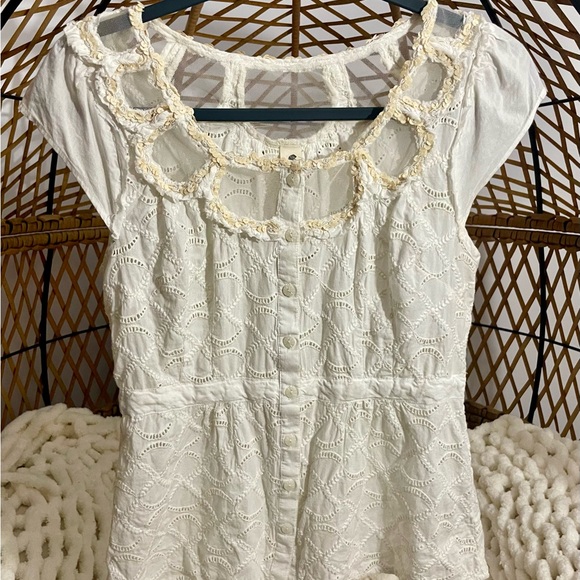 Anthropologie Floreat Trellis blouse sz 4 - Picture 3 of 12